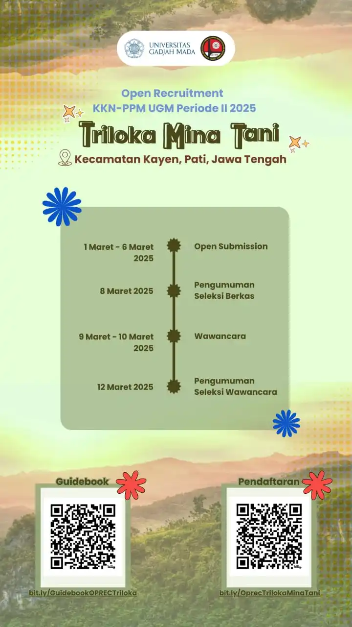 Image from Biro Jodoh KKN-PPM UGM (Birjo-kun): 🌾 *[OPEN RECRUITMENT KKN-PPM TRILOKA MINA TANI PERIODE II 2025]* 🌾  ...