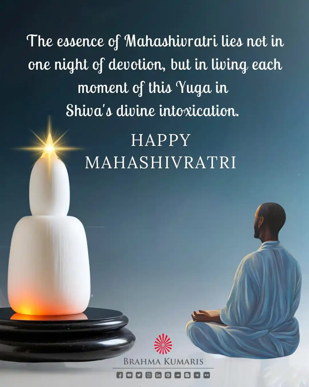 Image from Brahma Kumaris: ✨ When our hearts remain eternally immersed in the divine remembrance ...