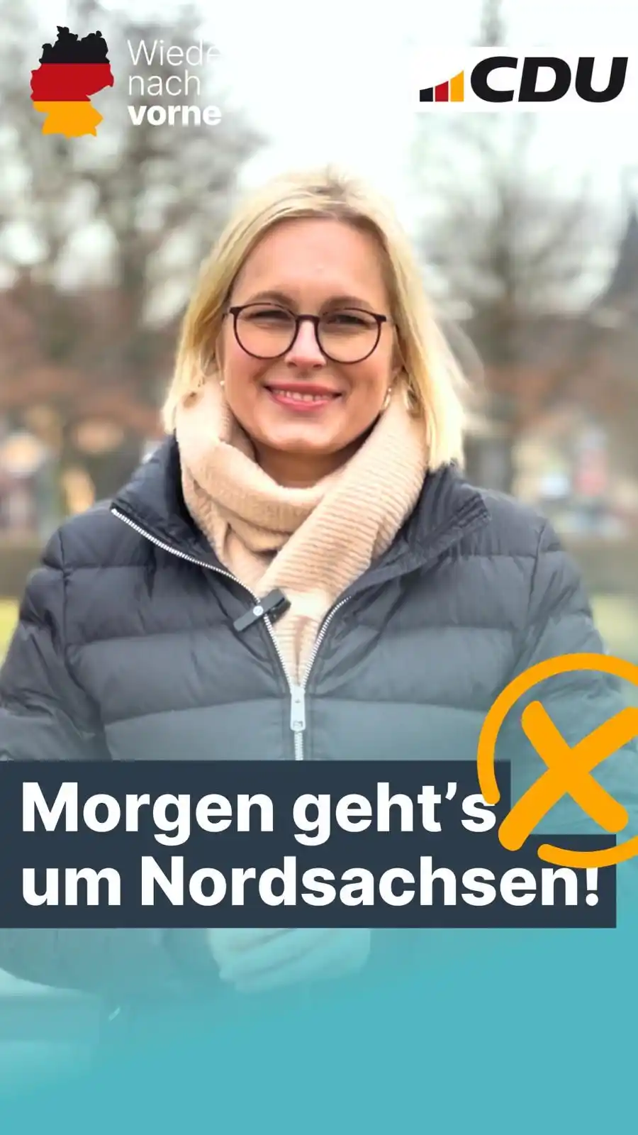 Image from Christiane Schenderlein - Ihre Bundestagsabgeordnete für Nordsachsen: Morgen geht’s um Nordsachsen! Damit unser Land wieder sicher 👮♂️, u...