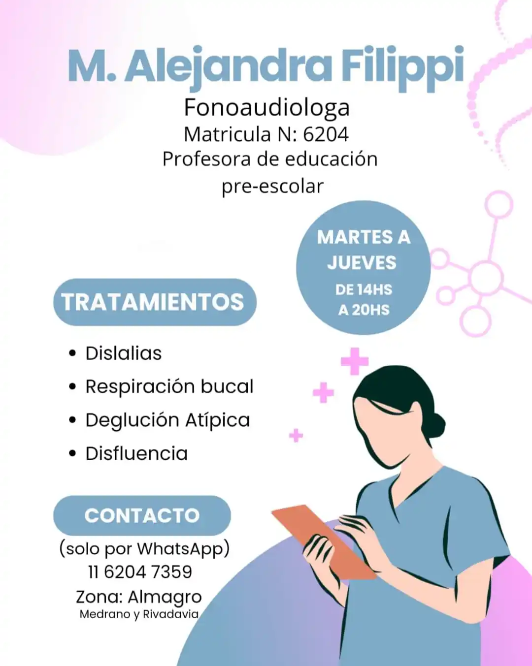Image from Clasificados Profesionales De Salud Mental/Física Y Educación. CONFECCIÓN DE CV.: Ofrecimiento de servicio de Fonoaudióloga...
