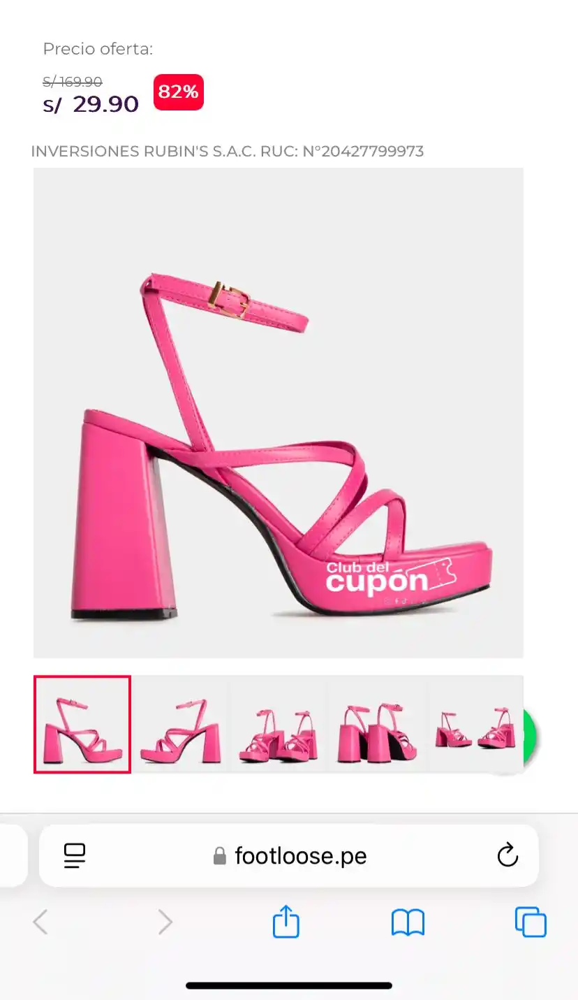 Image from Club del Cupón: 💋 *Oferta* ✔️ Sandalias de vestir Mujer Lua 🔗https://www.footlo...