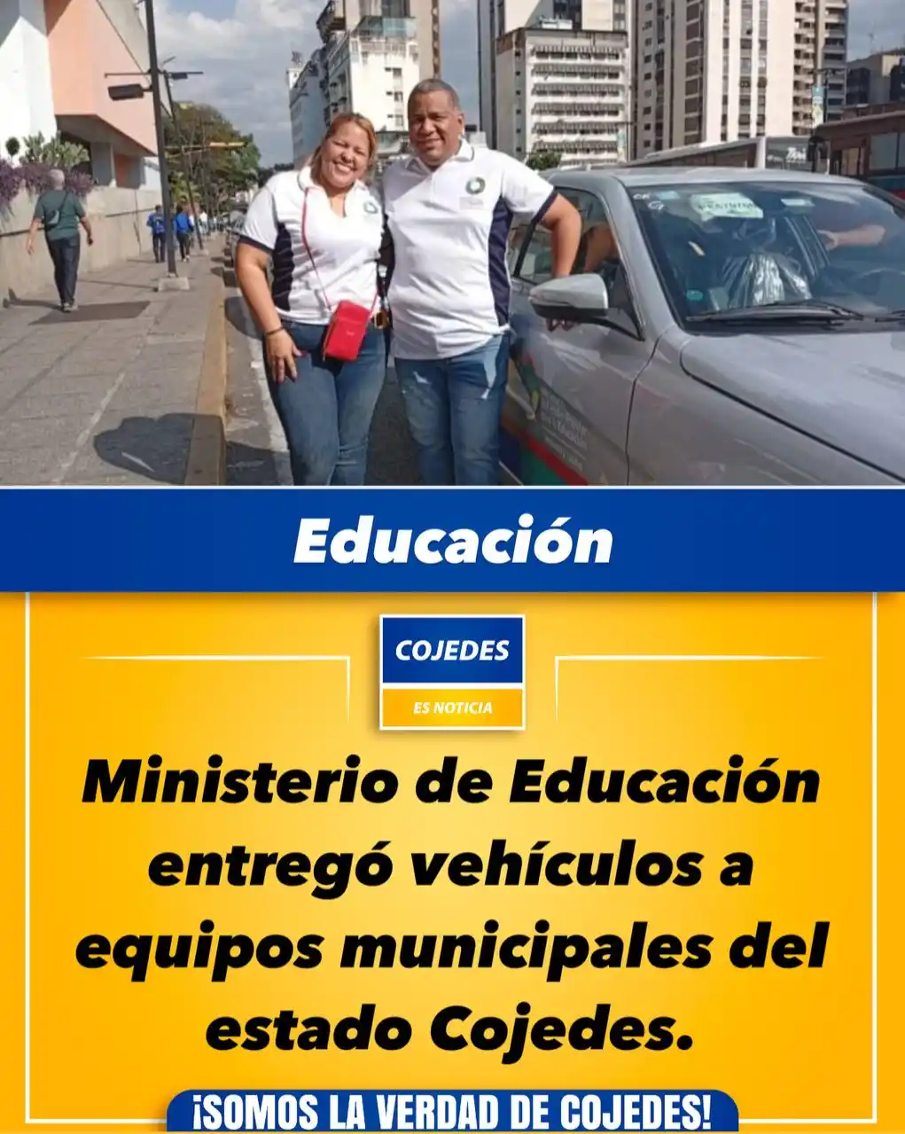 Image from Cojedes Es Noticia: Ministerio de Educación entregó vehículos a equipos municipales del es...