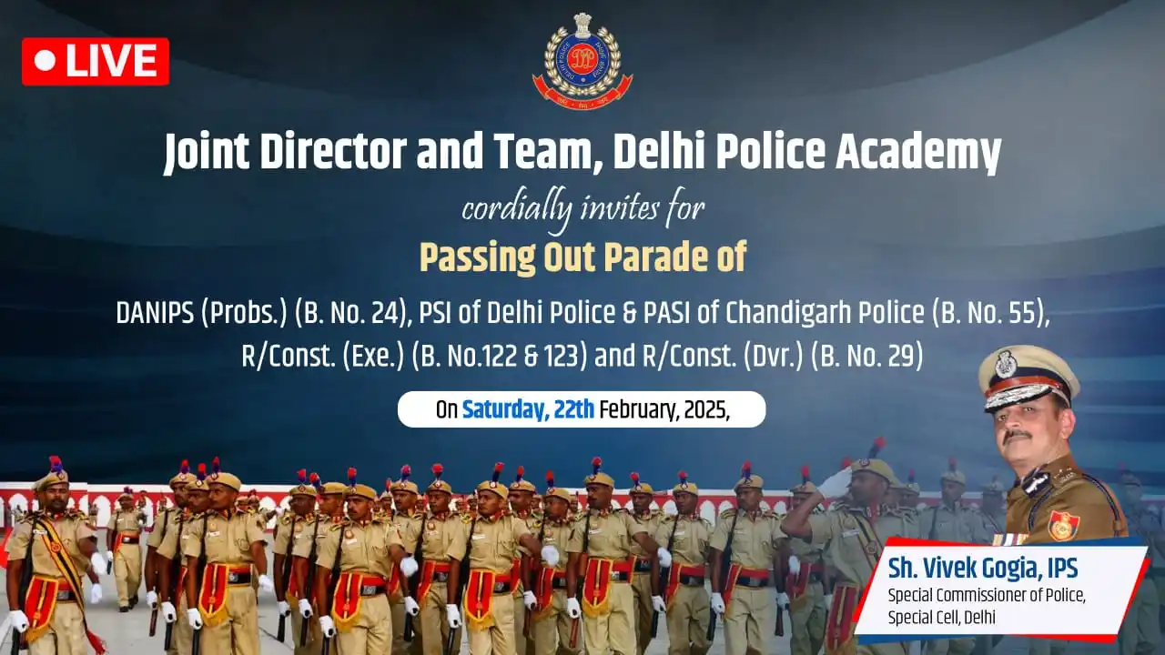 Image from Delhi police : 🚔 Watch Live: Delhi Police Academy Passing Out Parade 2025! 🇮🇳🎖️ ...