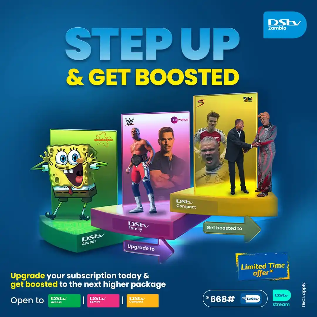 Image from DStv Zambia: 🚀 Step Up with DStv & Get More Entertainment—On Us! 🎉 Upgrade your c...