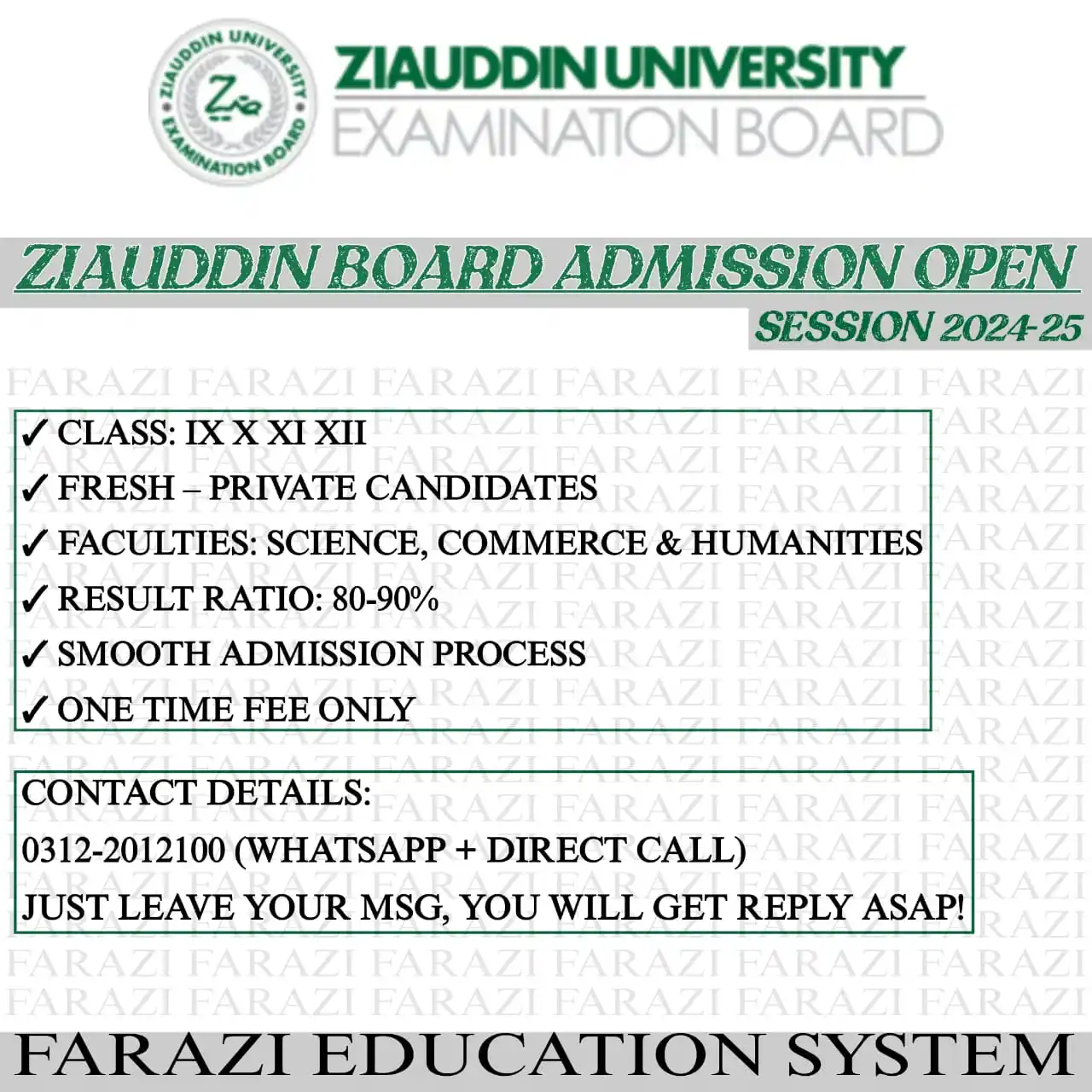 FARAZI EDUCATION SYSTEM (NEWS & INFO) post