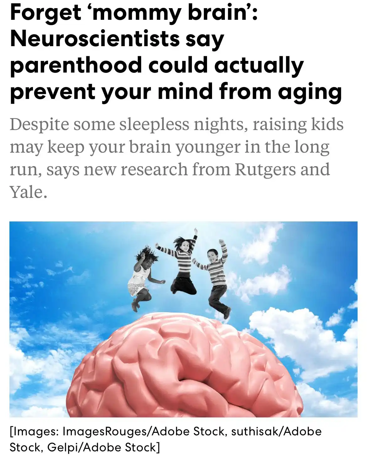 Image from Fast Company: Some good news for all the tired parents out there: Having and raising...