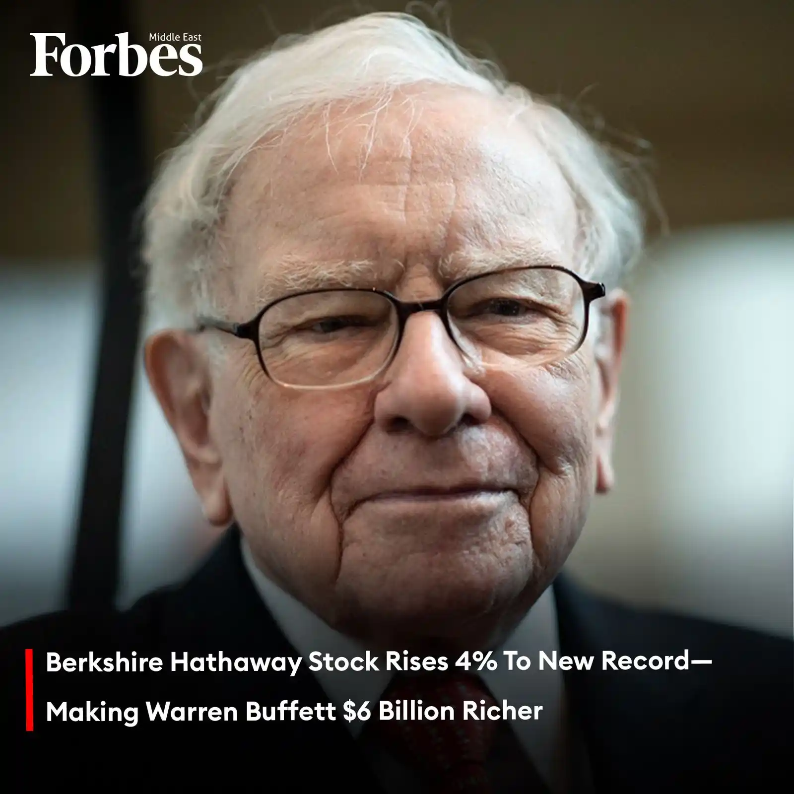 Image from Forbes Middle East: BerkshireHathaway shares surged 4% to a record high after reporting re...