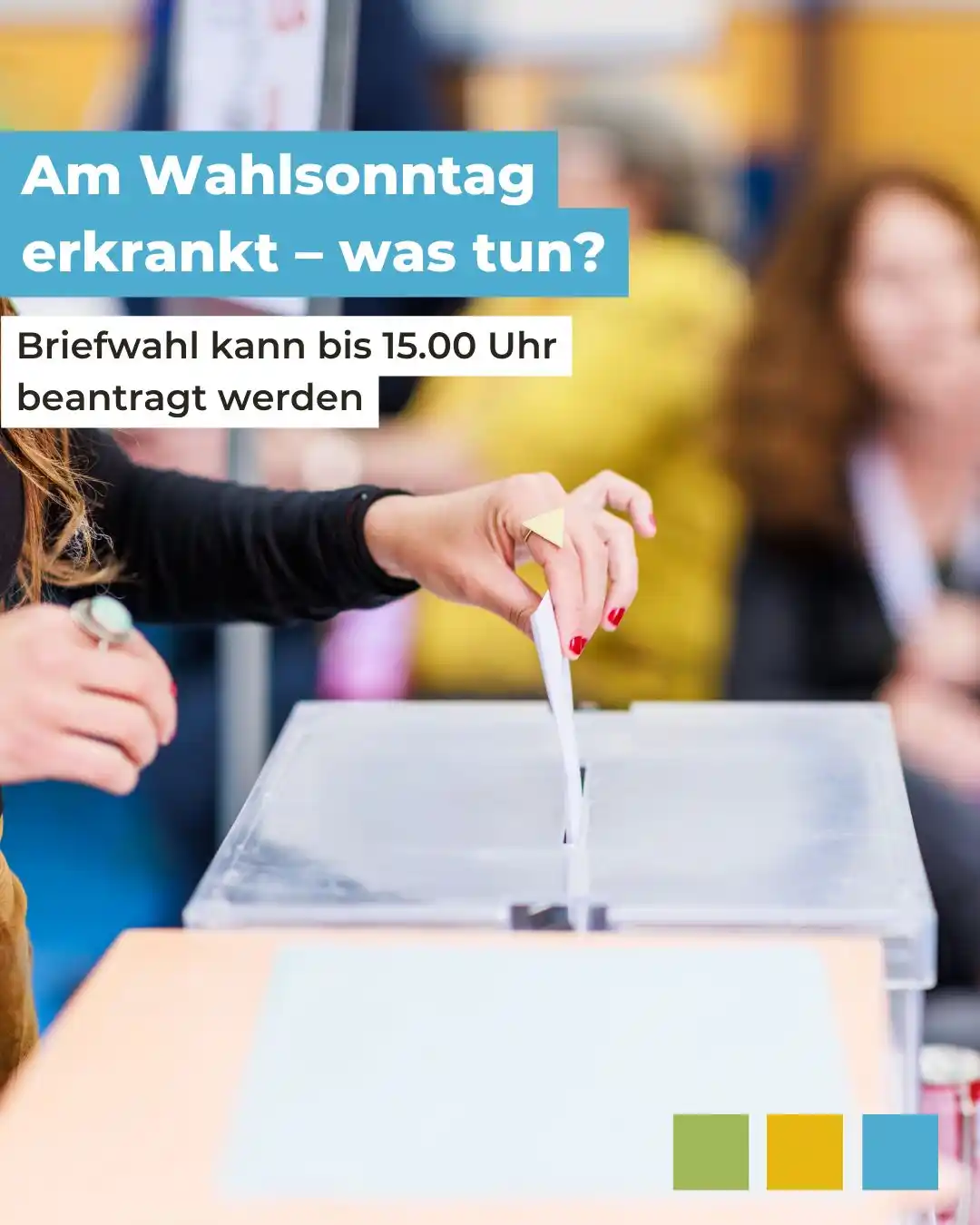 Image from Gemeinde Berglen: Wer heute erkrankt ist, kann unter folgenden Bedingungen trotzdem wähl...
