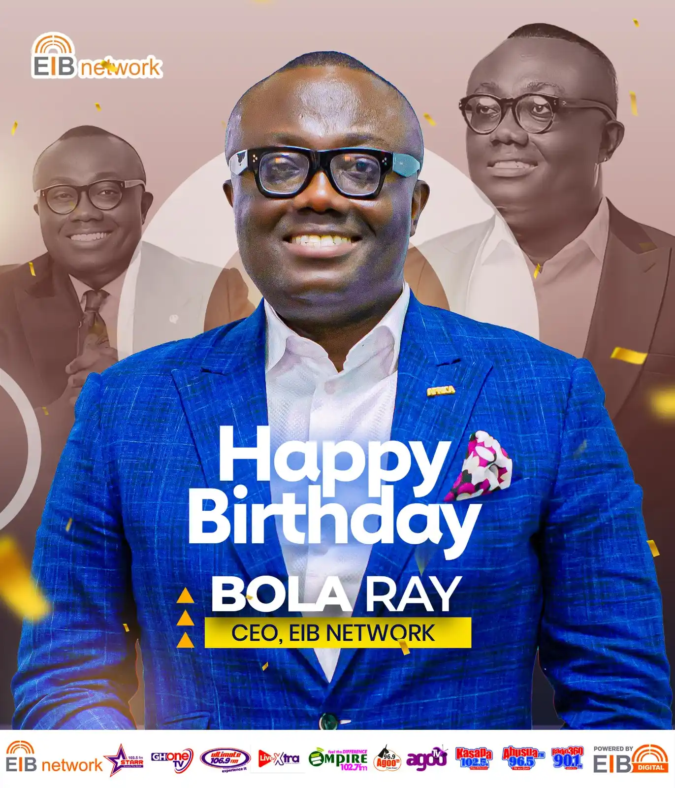Image from GHOne TV: Join us in celebrating our visionary leader!   Happy Birthday to our C...