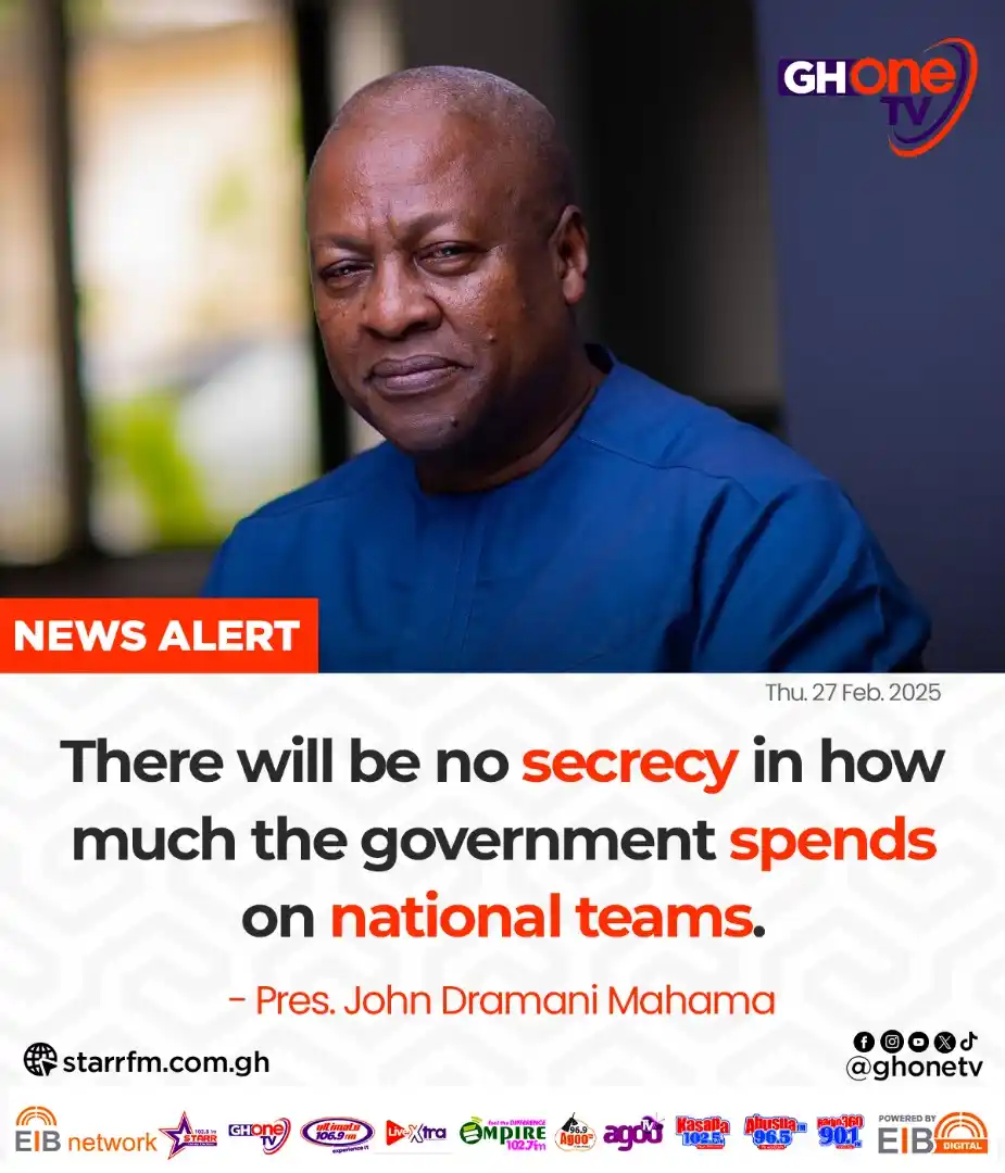 Image from GHOne TV: There will be no secrecy in how much government spends on national tea...