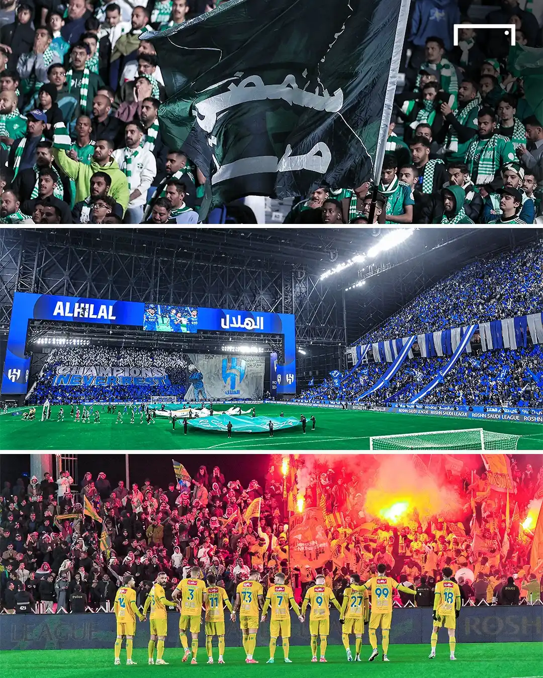 Image from Goal Arabia: مدرجات مشتعلة وأجواء خيالية 🔥🎶 هكذا يكون الحماس في <a class="text-...