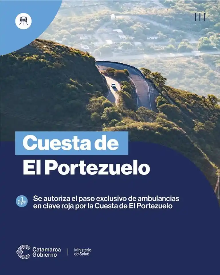 Image from Gobierno de Catamarca: *Cuesta de El Portezuelo: Paso habilitado solo para emergencias 🚨* �...
