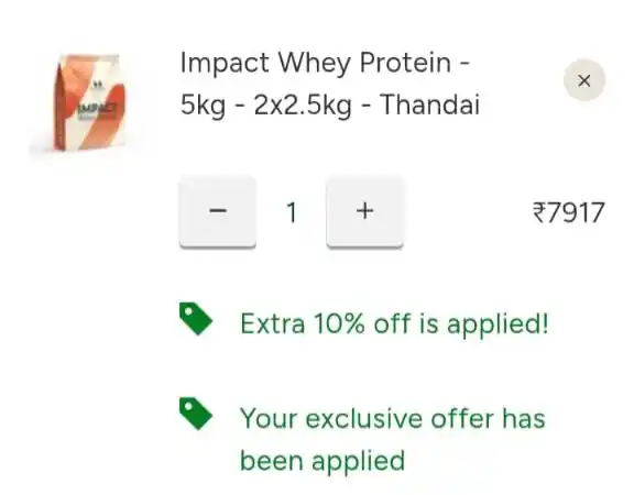 Image from GymDeals Whatsapp: *🔥Looot This: MyProtein Impact Whey 5 KG @ 7917/-*  *Make New Id on M...