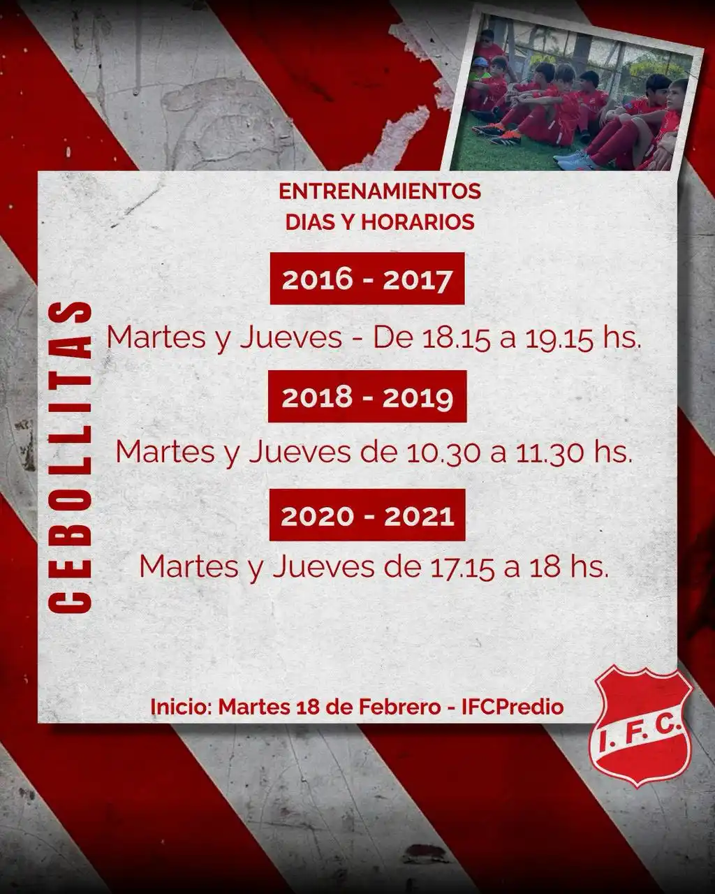 Image from Independiente Fútbol Club - Bigand: ¡Arrancan los cebollitas! <a class="text-blue-500 hover:underline curs...