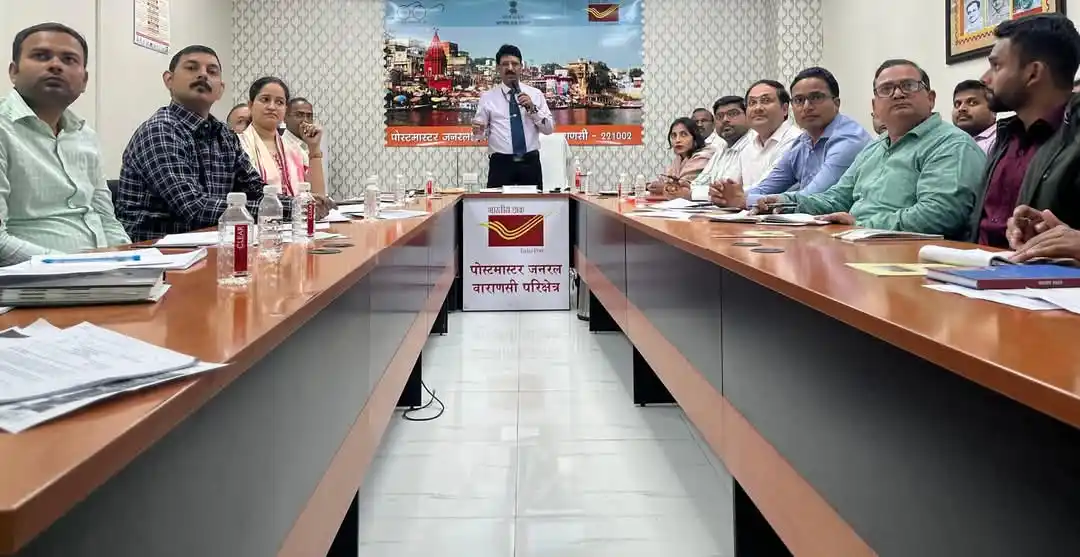 Image from Indian Postal Khabar (DOP): Today, 27.02.2025, Colonel Vinod Kumar, P. M. Yes. Review meeting was ...