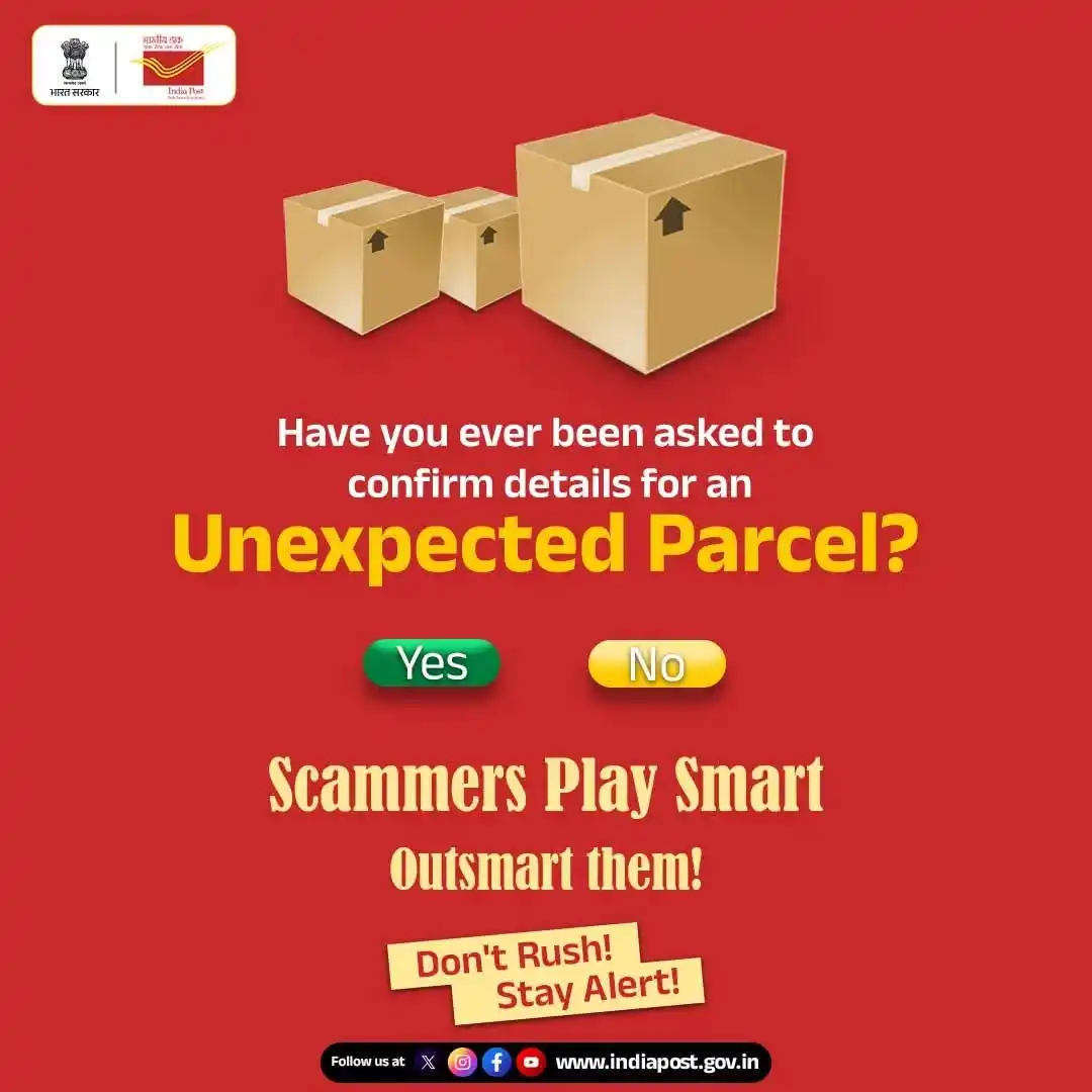 Image from Indian Postal Khabar (DOP): Spread the Message, Stay Inform and Stay Safe Remember: Always verify...