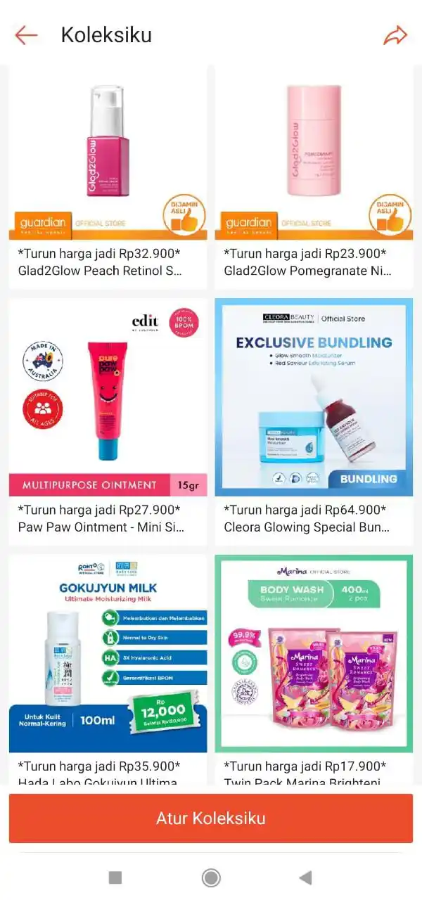 Image from INFO PROMO RACUN SHOPEE DISKON KODE VOUCHER SPILLTIKTOK TOKOPEDIA TIKTOK BLIBLI LAZADA RECEH CUAN: Produk Turun Harga jam *14:59 WIB ❗* *Fashion & beauty* Baju Tas San...
