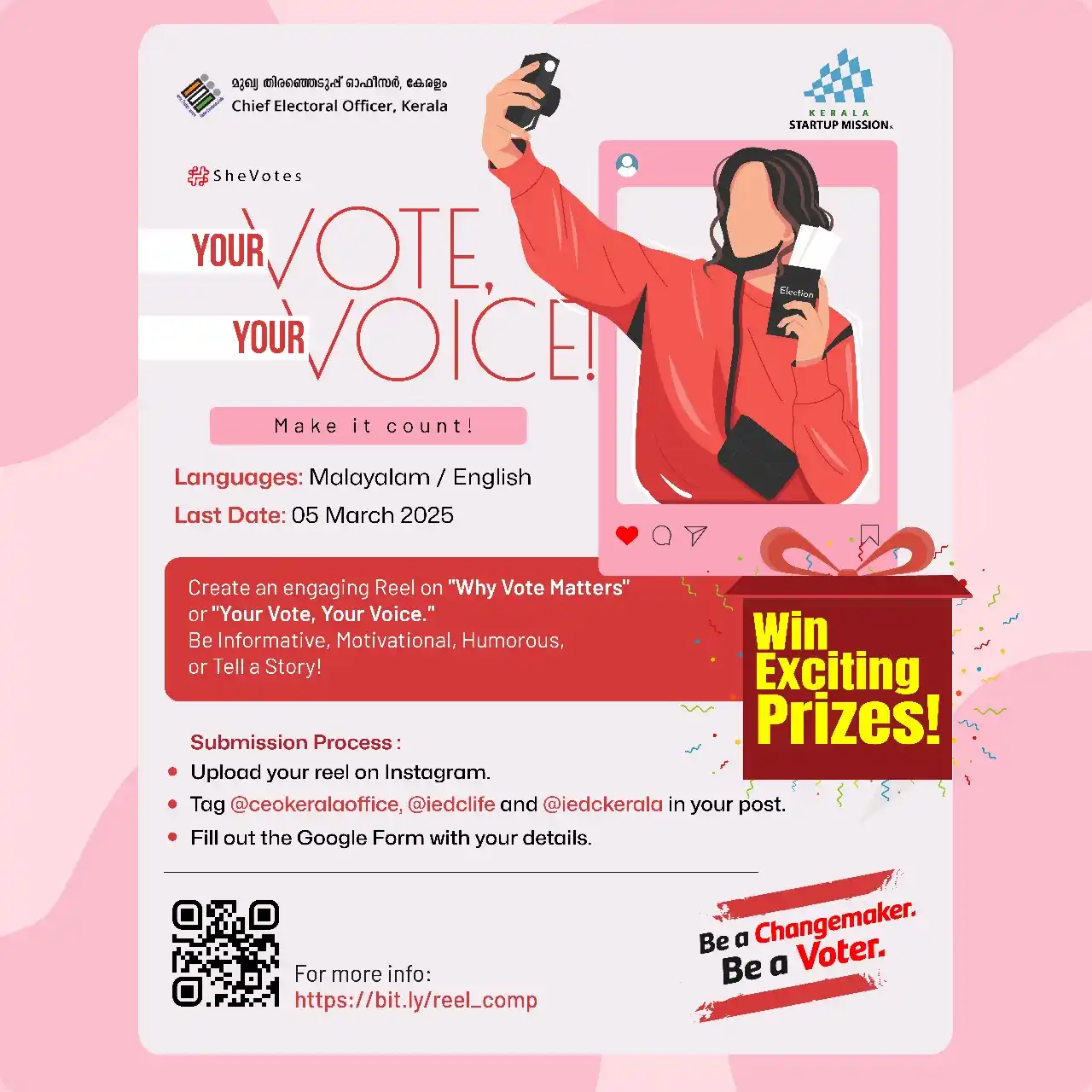 Image from Innovation and Entrepreneurship Development Centre | Kerala Startup Mission: Express why voting matters! Participate in the <a class="text-blue-500...