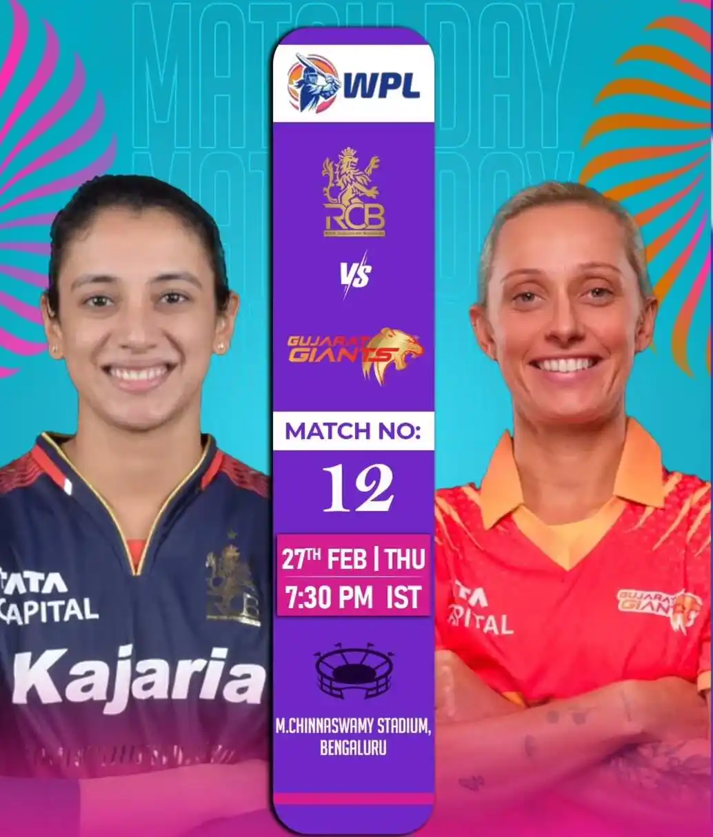 Image from IPL Cricket. India vs England 2025 KL Rahul Test Series Ind Eng Shubman Gil: *WPL 2025: RCB vs GG* *WPL TOSS UPDATE:* Gujarat Giants won the toss ...