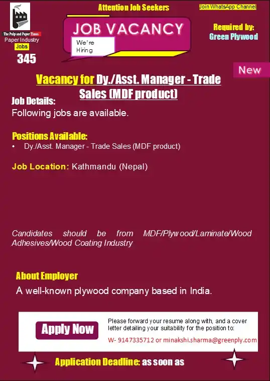 Jobs - Paper, Converting, Packaging & Allied Industry post