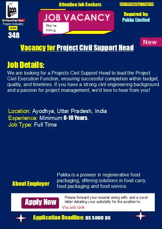 Jobs - Paper, Converting, Packaging & Allied Industry post
