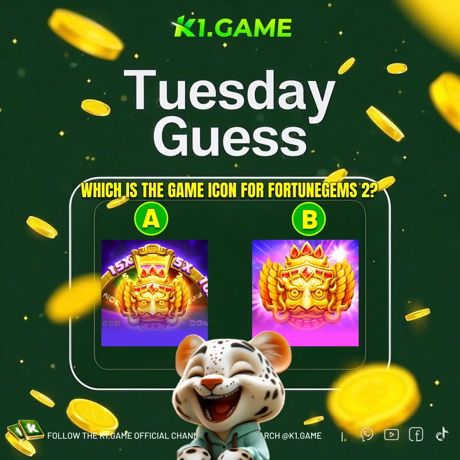 Image from K1.game Official : *Tuesday Guessing* 🎉 Come and join our 【Tuesday Guessing】 event! ✨ *...