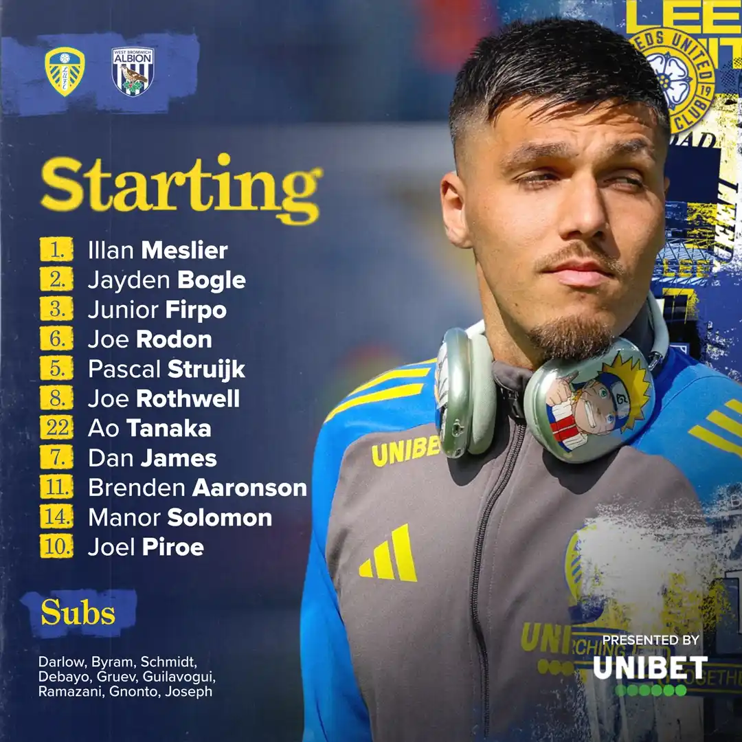 Image from Leeds United: 📋 Your <a class="text-blue-500 hover:underline cursor-pointer" href="...