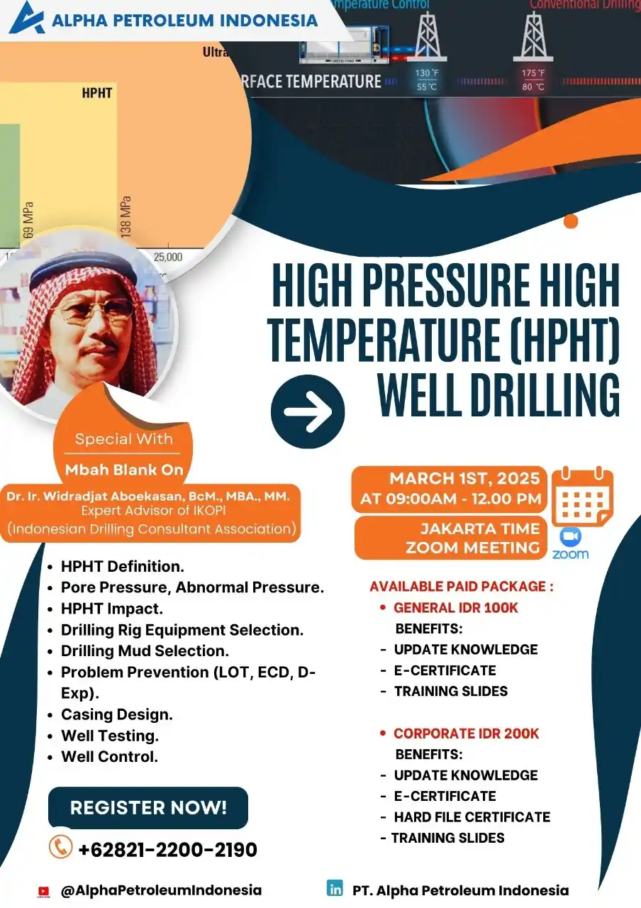 Image from Loker Asosiasi Migas , Mineral, Construcion & Sea Indonesia (AMMCSI): Mas mba yang tertarik join training High Pressure High Temperature (HP...