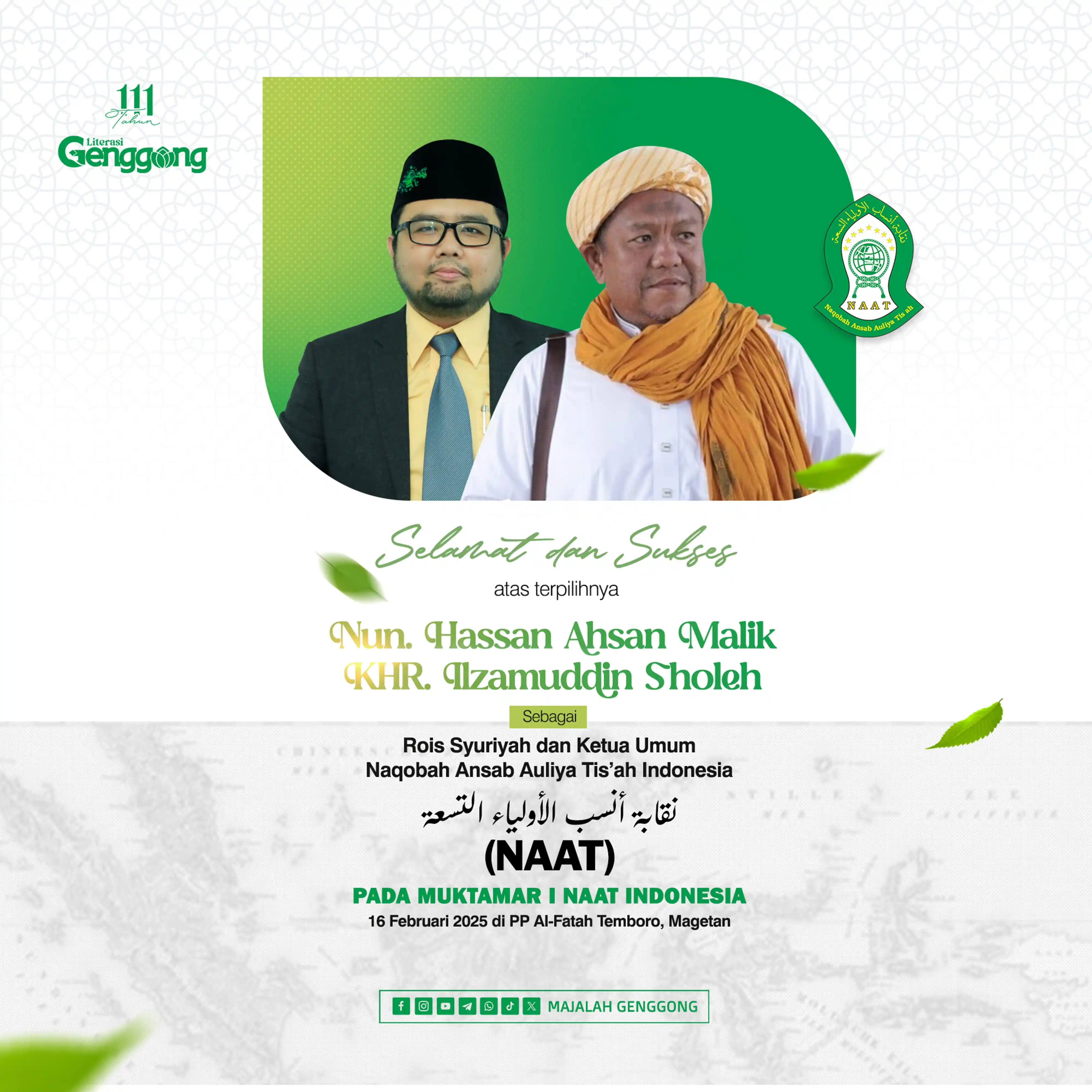 Image from Majalah Genggong: Selamat dan Sukses Atas terpilihnya NUN HASSAN AHSAN MALIK KHR. ILZAM...