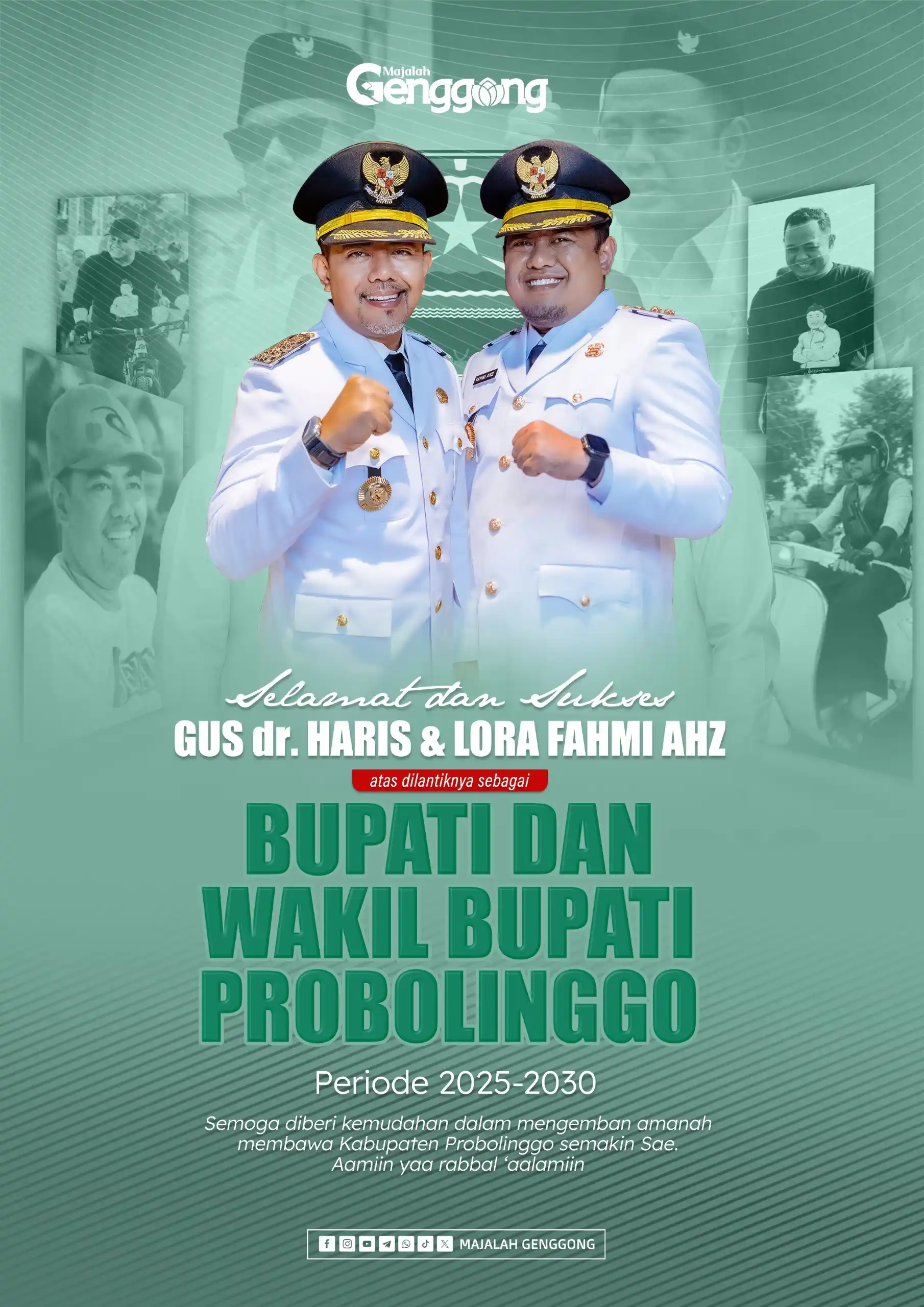 Image from Majalah Genggong: Semoga guru kami *Gus dr. Mohammad Haris dan Lora Fahmi AHZ* selalu di...