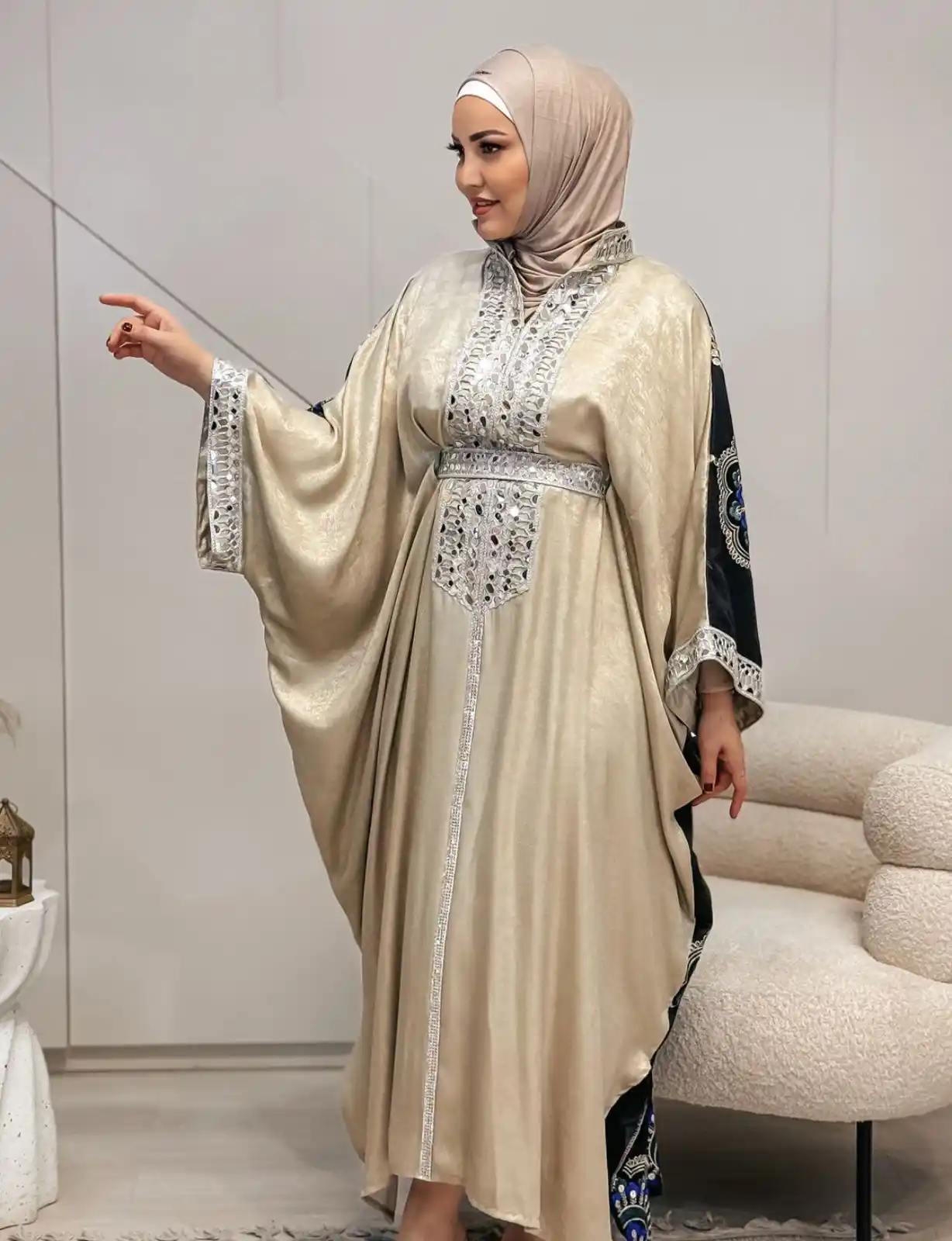 Image from Marvella New Collection : جلابية جداً مميزة بتطريزات وزخرفة راقية على الظهر ✨ متوفر منها الون ا...