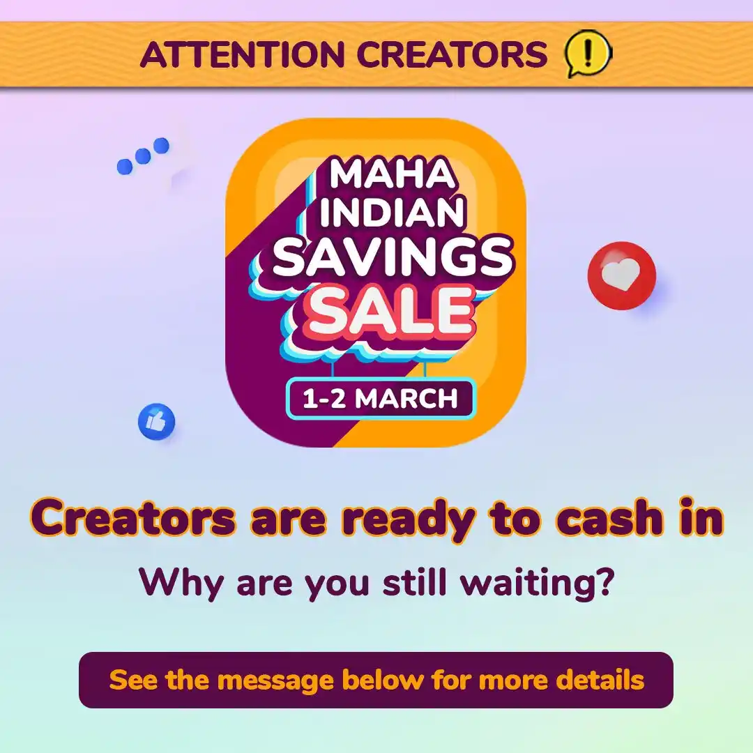 Image from Meesho Affiliate Program: Dear Creators, 🚨Creators paisa banane ko tayyar hain – Aur tum abhi ...