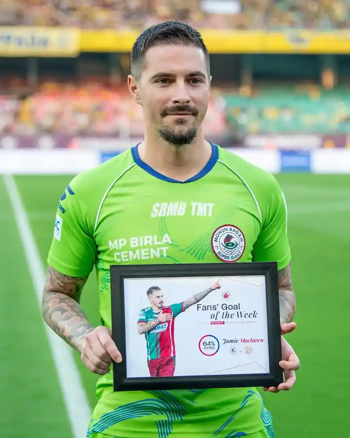 Image from 𝐌𝐨𝐡𝐮𝐧 𝐁𝐚𝐠𝐚𝐧 𝐒𝐆™ 💚♥️: With 64% votes @maccajay’s goal against Punjab FC wins him the second ...