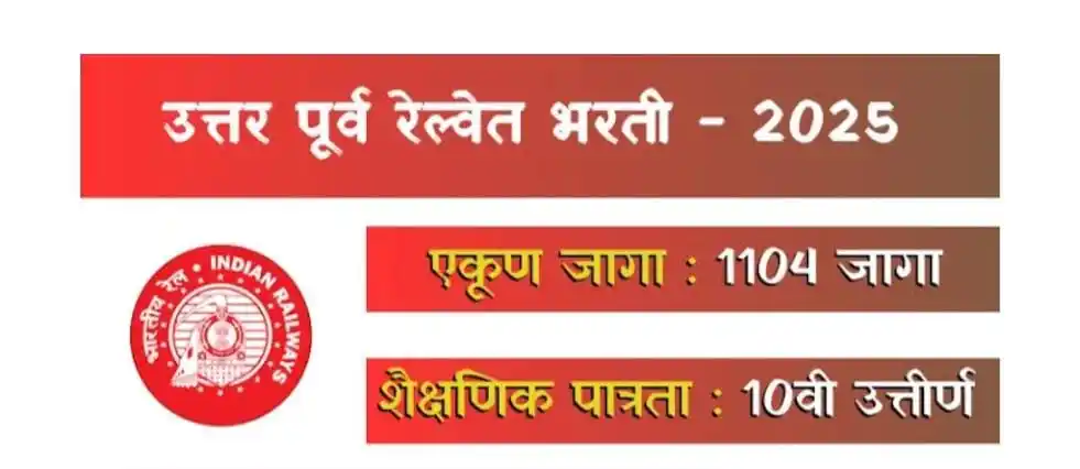 Image from Naukri Updates | सरकारी नोकरी: *📌 उत्तर पूर्व रेल्वेत 1104 जागांसाठी भरती* *✅ Fee*:- General/OBC: ₹...