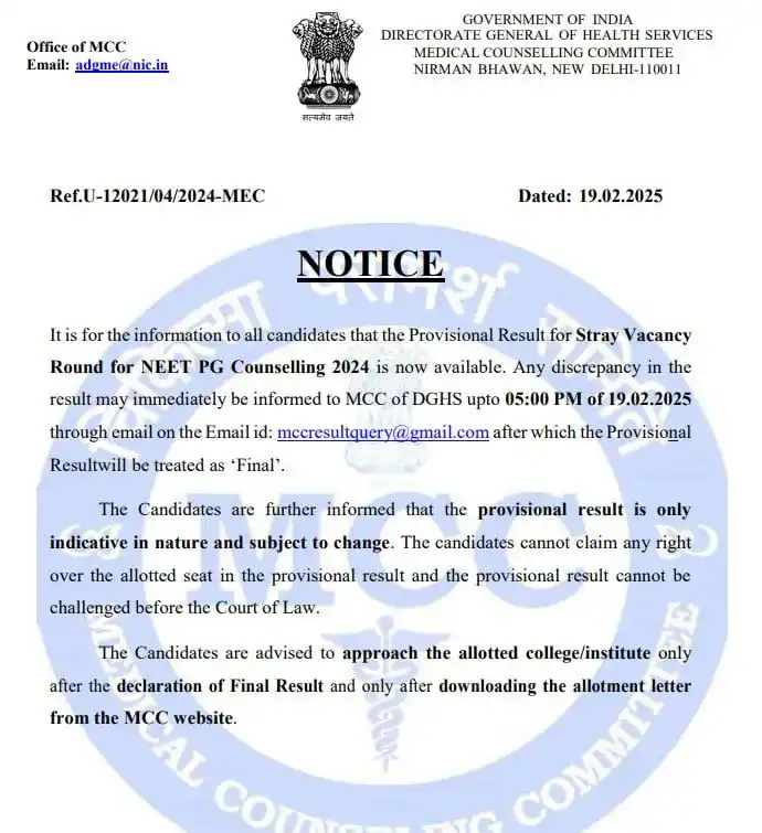 NEET PG 24 UPDATES & GUIDANCE post