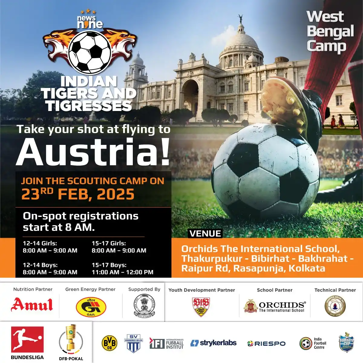 Image from NEWS9 LIVE: *🚨 Kolkata, are you ready?! 🚨*  *The News9 Indian Tigers & Tigresses...