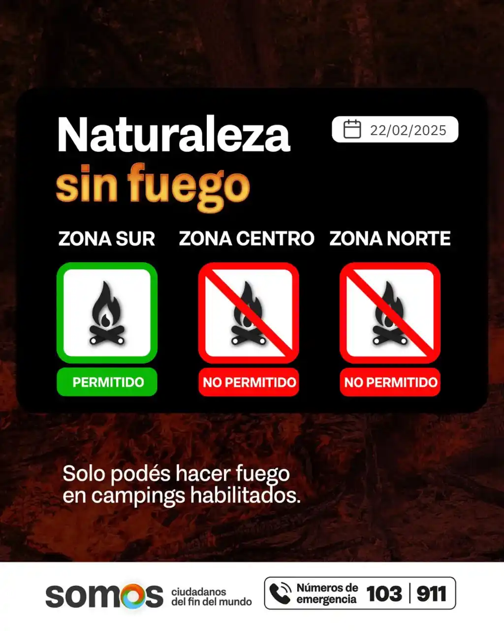 Image from Noticias del fin del mundo: 🔥 Índice de peligrosidad de incendios 22/02/2025 El día de hoy, en l...