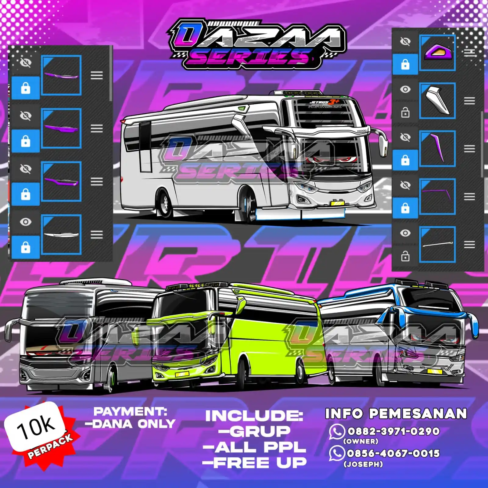 Image from 𝗢𝗙𝗙𝗜𝗖𝗜𝗔𝗟 𝗧𝗘𝗔𝗠 𝗣𝗘𝗠𝗕𝗨𝗥𝗨 𝗕𝗨𝗦 𝗝𝗢𝗚𝗝𝗔: *_ASSALLAMUALAIKUM WR.WB_*  *_NEW OAZA SERIES_*  _*SPESIAL HARGA CUMA ...