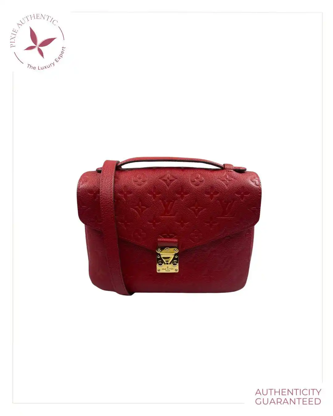 Image from Pixie Authentic: Louis vuitton metis empreinte red 2018 GHW Size : 25x8x17 Comes with :...