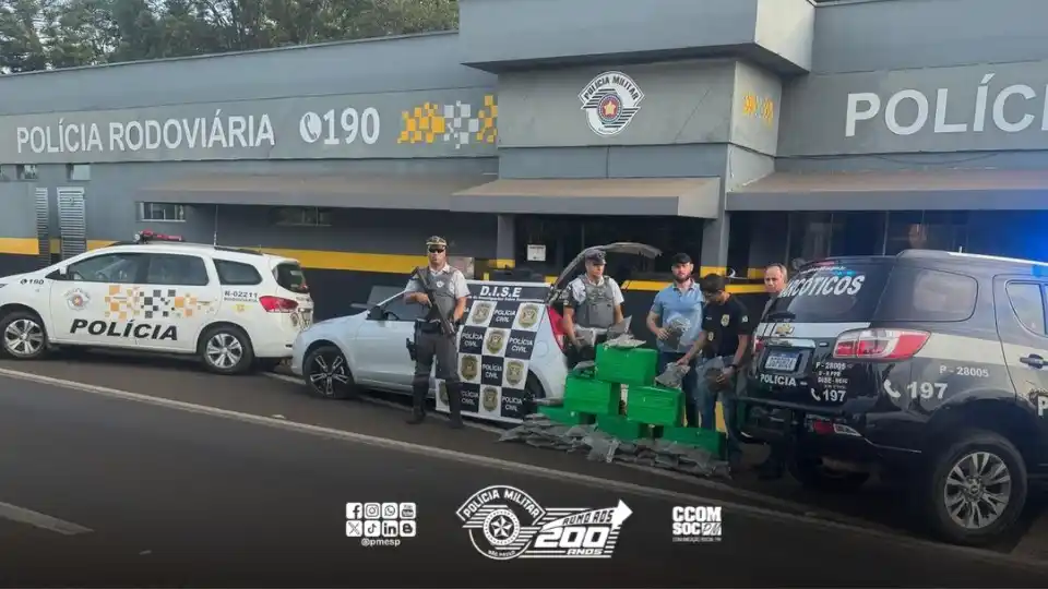 Image from Polícia Militar do Estado de São Paulo: *Mulher é presa com mais de 175 kg de drogas na Rodovia Assis Chateaub...