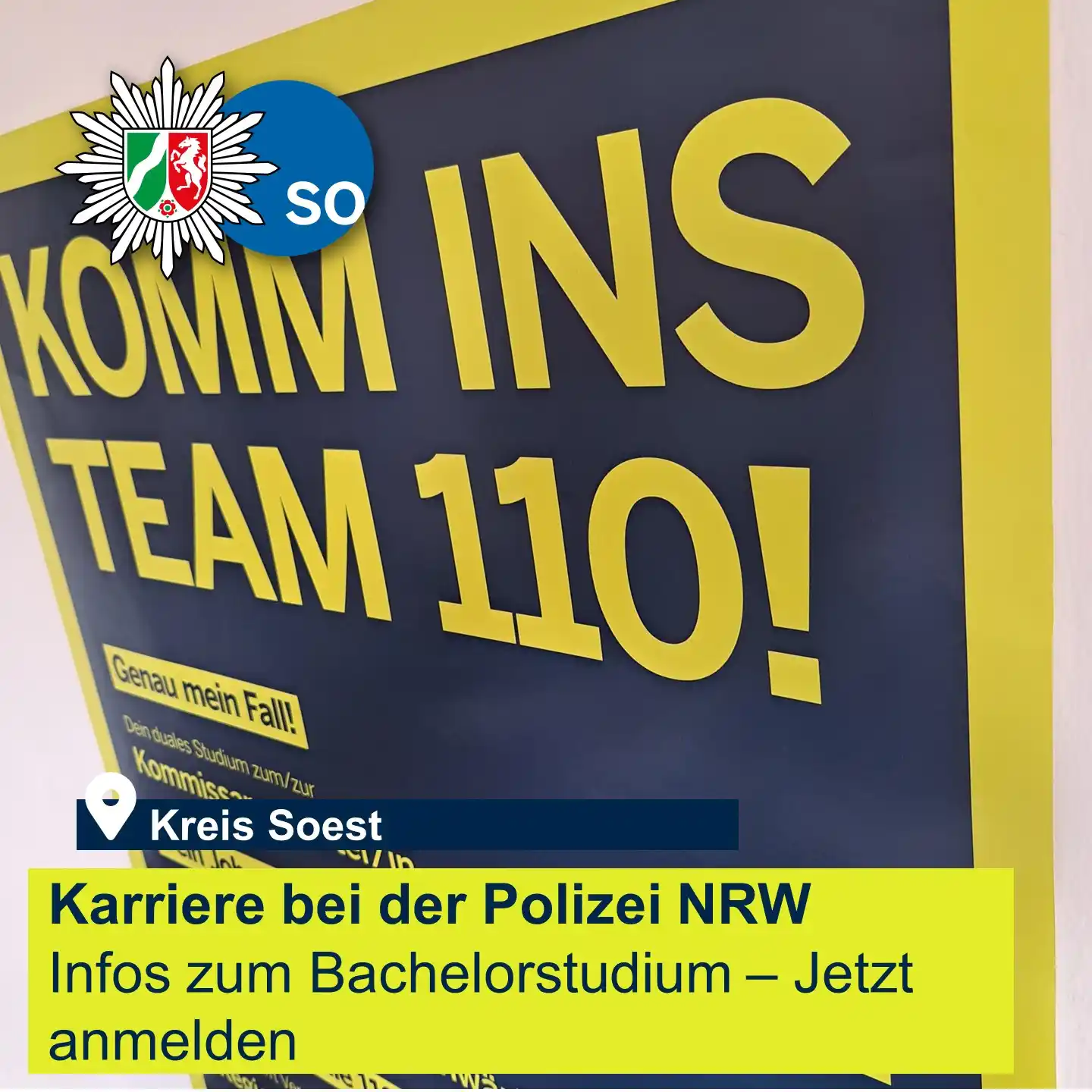 Image from Polizei NRW Kreis Soest: 🚔️ Werde Teil der Polizei NRW! 🚔️ Du interessierst dich für den Be...