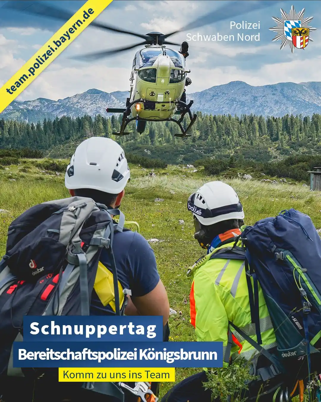 Image from Polizei Schwaben Nord - Augsburg und Region: *Hast Du Interesse an einem Schnuppertag in den Ferien*❓ Kommst Du a...