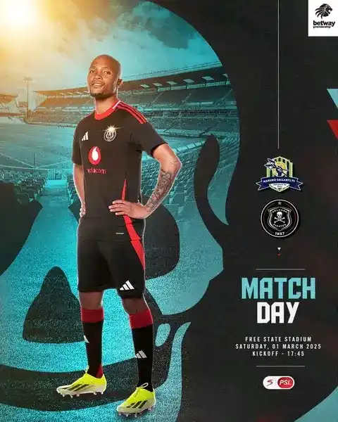 Image from PREMIER LEAGUE LIVE MATCHES & NEWS⚽: ⚫️⚪️ MATCH-DAY ☠️ 🆚 Marumo Gallants FC 🗓 1 March 2025 📍 Free Sta...