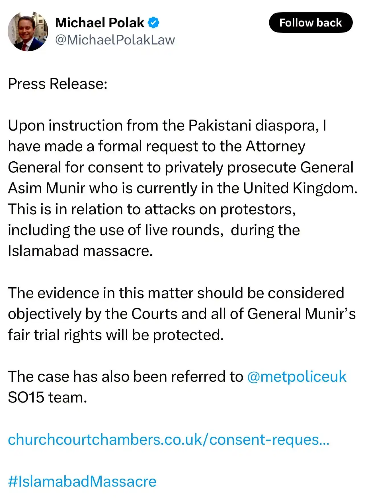 Image from PTI NA - 56 (PP - 16/PP - 17): Breaking News: Pakistani Diaspora’s efforts for seeking justice for <a...