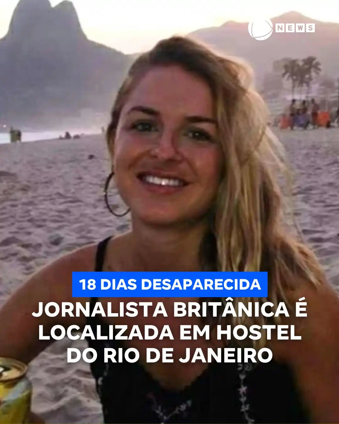 Image from Record News: Charlotte Alice Peet, jornalista britânica que estava desaparecida no ...