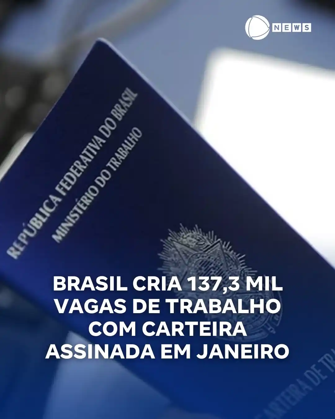 Image from Record News: O Brasil criou mais de 137.303 empregos com carteira assinada em janei...