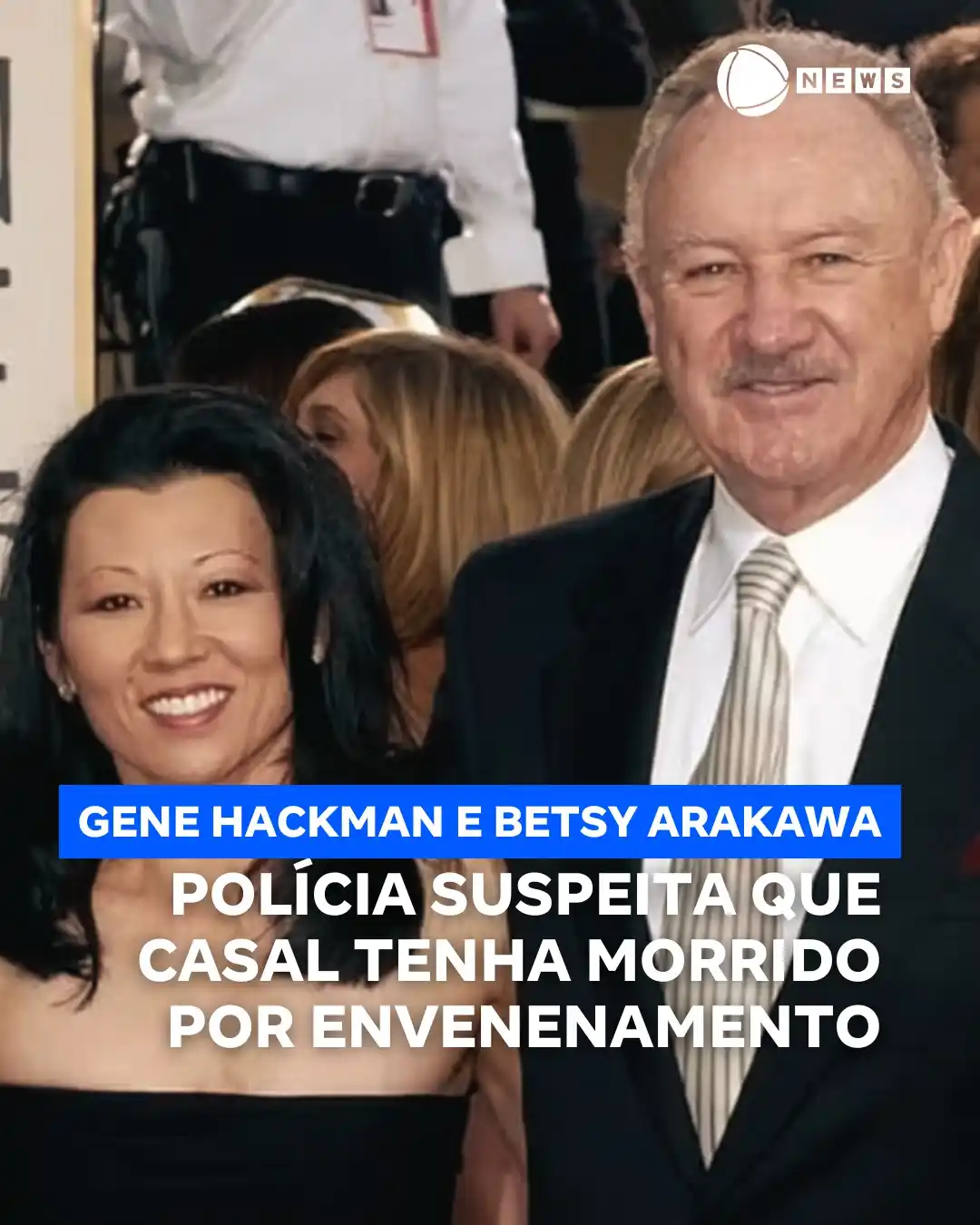 Image from Record News: As autoridades investigam as mortes do ator Gene Hackman, de 95 anos, ...