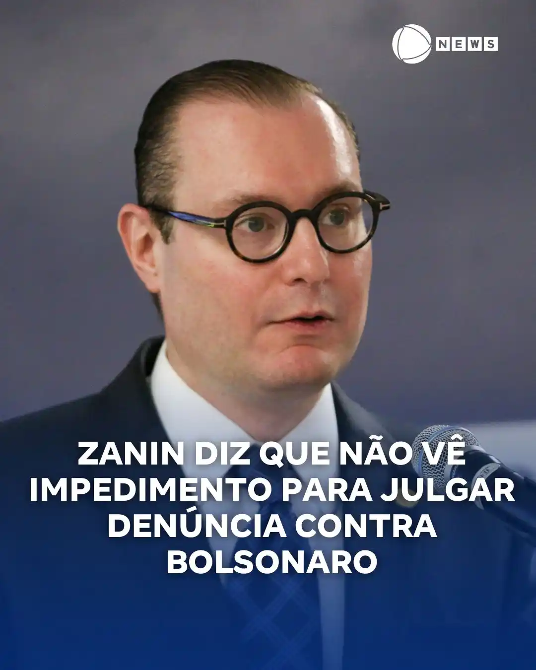 Image from Record News: O ministro Cristiano Zanin, do STF (Supremo Tribunal Federal), afirmou...