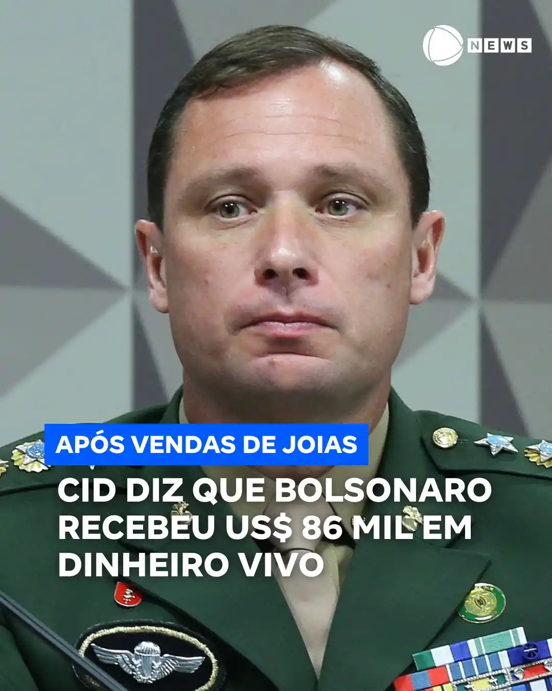 Image from Record News: O tenente-coronel Mauro Cid, ex-ajudante de ordens de Jair Bolsonaro, ...