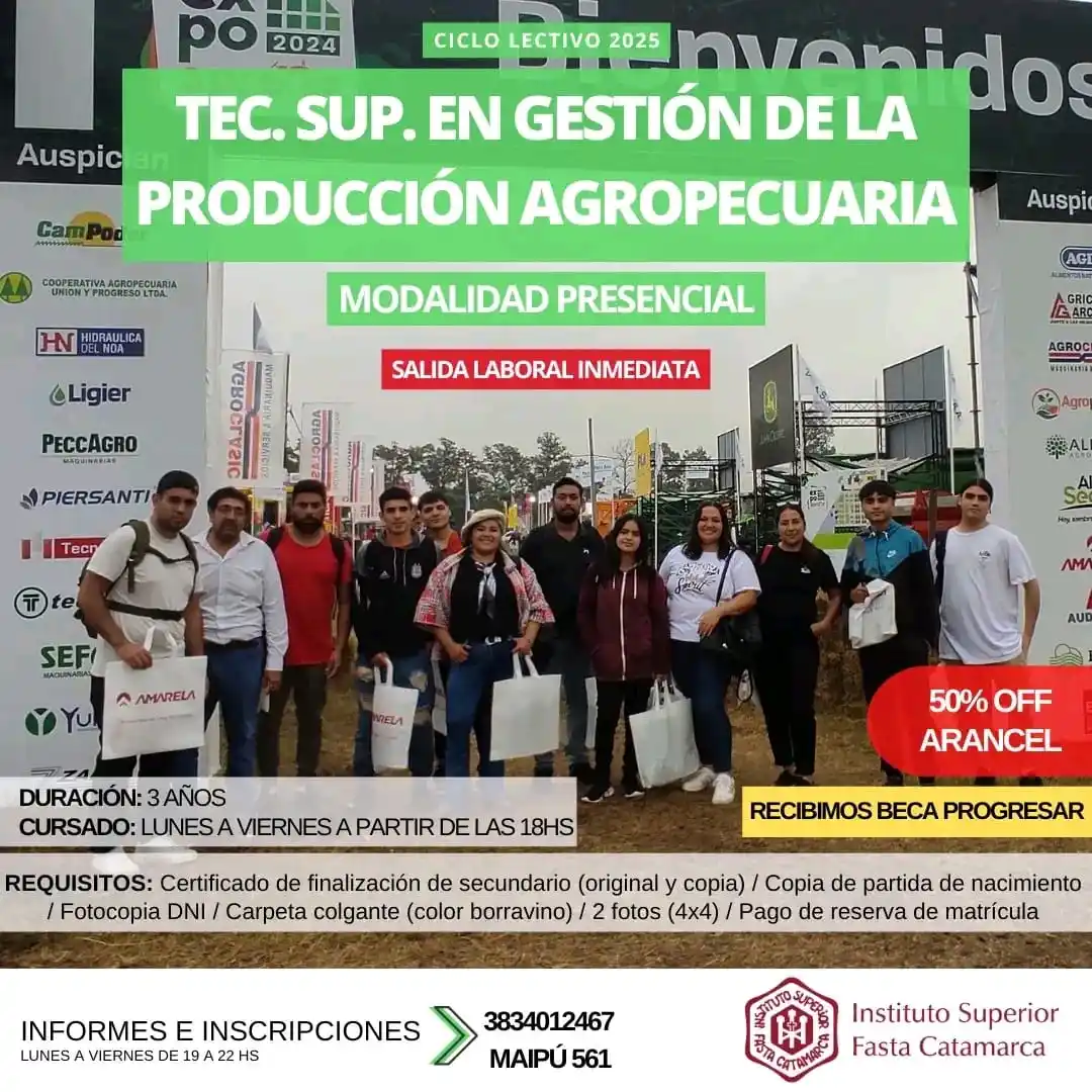 Image from Empleos Catamarca: 📣𝗜𝗡𝗚𝗥𝗘𝗦𝗢 𝟮𝟬𝟮𝟱📣 ☑️ Inscribite hoy y empezá a estudiar en ...